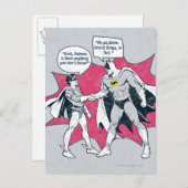 Batman en Robin Handshake in nood Briefkaart (Voorkant / Achterkant)