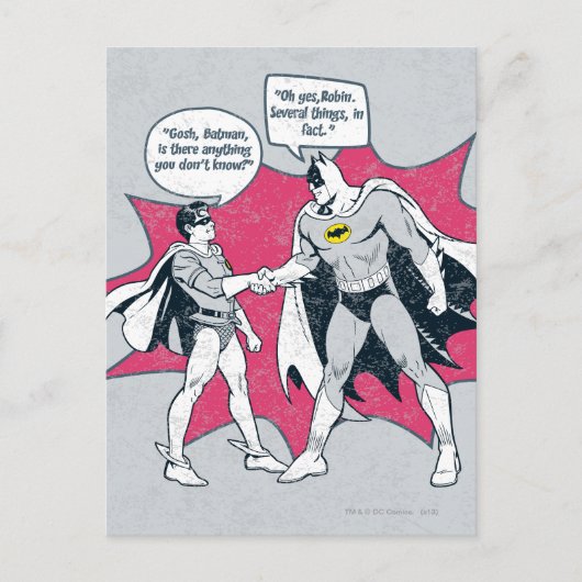 Batman en Robin Handshake in nood Briefkaart (Voorkant)