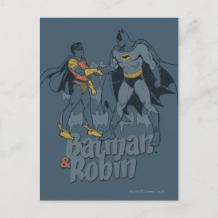 Batman en Robin hebben grafische problemen Briefkaart