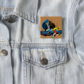 Batman en Robin in Batcave Vierkante Button 5,1 Cm (In situ)