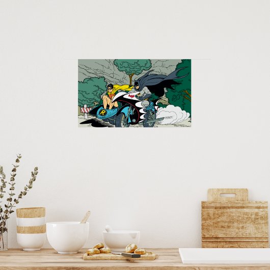 Batman en Robin in Batcycle Poster (Keuken)