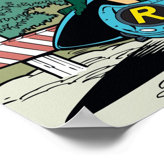 Batman en Robin in Batcycle Poster (Hoek)