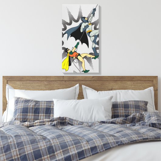 Batman en Robin Klim Canvas Afdruk (Insitu (Slaapkamer))