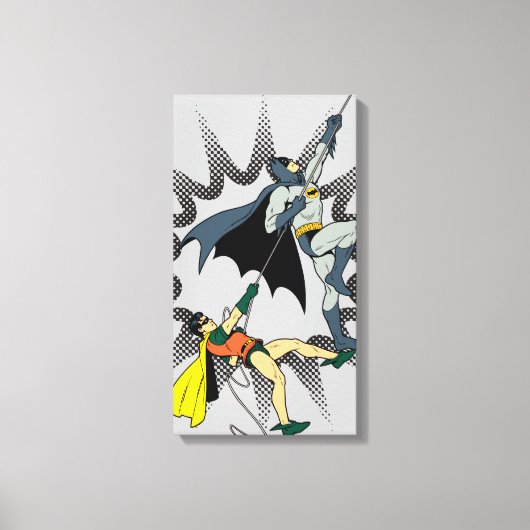 Batman en Robin Klim Canvas Afdruk (Voorkant)