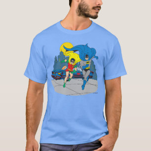 Batman en Robin Middernacht Gotham Retro Vintage C T-shirt