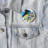 Batman- en Robin-profiel Ronde Button 5,7 Cm (In situ)