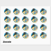 Batman- en Robin-profiel Ronde Sticker (Vel)