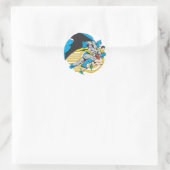 Batman- en Robin-profiel Ronde Sticker (Tas)