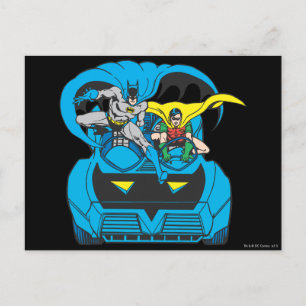 Batman en Robin Ride Batmobile Briefkaart
