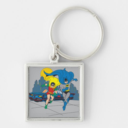 Batman en Robin Running Sleutelhanger (Voorkant)