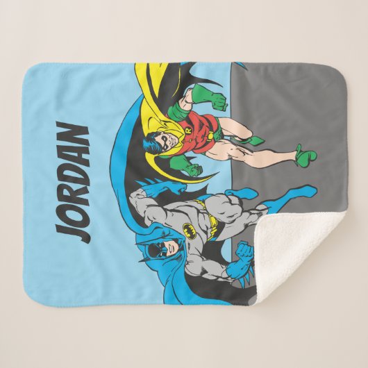 Batman en Robin Sherpa Deken (Voorkant (horizontaal))