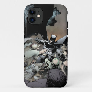 Batman Fighting Arch Enemies iPhone 11 Hoesje
