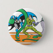 Batman Fights Riddler Ronde Button 5,7 Cm (Voorkant)