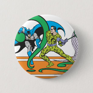 Batman Fights Riddler Ronde Button 5,7 Cm