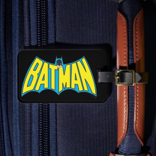 Batman | Geel Blauwe Logo Bagagelabel (Voorkant Insitu 4)