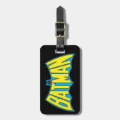 Batman | Geel Blauwe Logo Bagagelabel (Voorkant verticaal)