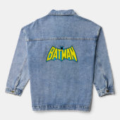 Batman |  Geel Blauwe Logo Denim Jacket (Achterkant)