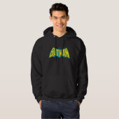 Batman | Geel Blauwe Logo Hoodie (Voorkant volledig)