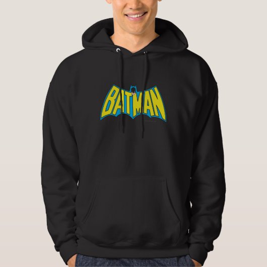 Batman | Geel Blauwe Logo Hoodie (Voorkant)