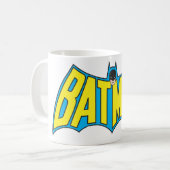 Batman |  Geel Blauwe Logo Koffiemok (Voorkant links)