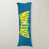 Batman |  Geel Blauwe Logo Lichaamskussen (Voorkant Verticaal)