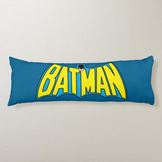 Batman |  Geel Blauwe Logo Lichaamskussen (Voorkant)