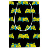 Batman |  Geel Blauwe Logo Medium Cadeauzakje (Voorkant)