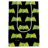 Batman |  Geel Blauwe Logo Medium Cadeauzakje (Achterkant)