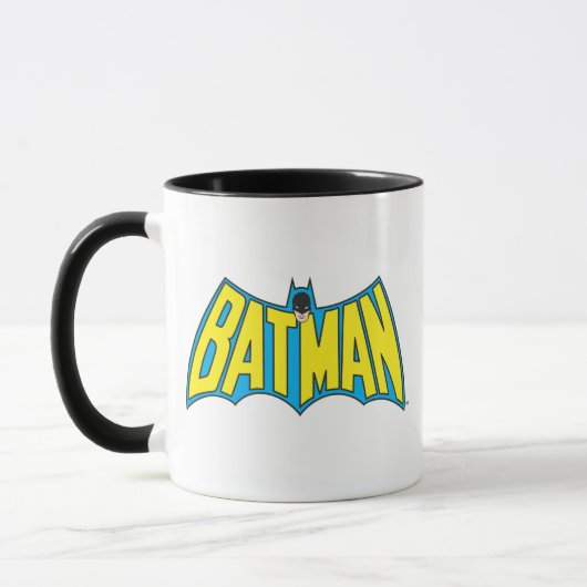 Batman | Geel Blauwe Logo Mok (Links)