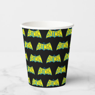 Batman    Geel Blauwe Logo Papieren Bekers