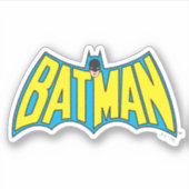 Batman |  Geel Blauwe Logo Sticker (Voorkant)