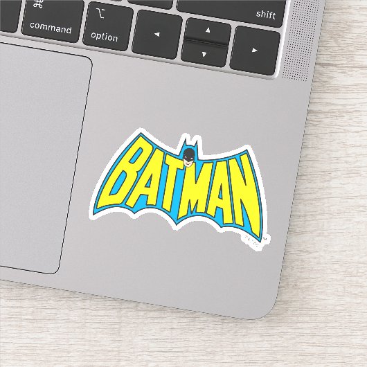 Batman |  Geel Blauwe Logo Sticker (Detail)