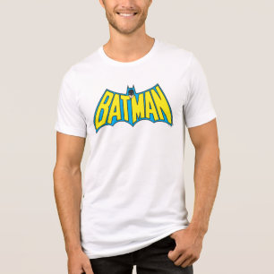Batman Geel Blauwe Logo Tri-Blend Shirt