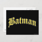 Batman | Gele zwarte omtrek logo Briefkaart (Voorkant / Achterkant)