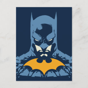 Batman gooide de buis door met gouden Logo Briefka Uitnodiging Briefkaart