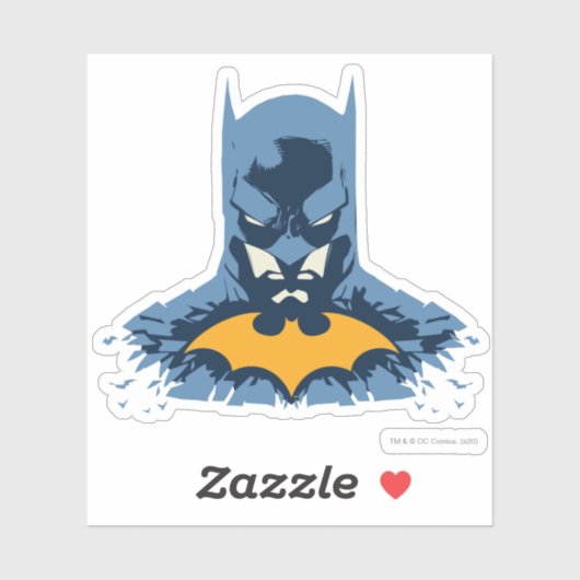 Batman gooide de buis door met gouden Logo Sticker (Vel)