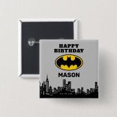 Batman - Gotham City | Geboortedag Vierkante Button 5,1 Cm (Voorkant /achterkant)