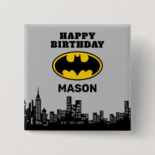 Batman - Gotham City Geboortedag Vierkante Button 5,1 Cm