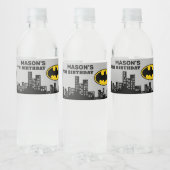 Batman - Gotham City | Geboortedag Waterfles Etiket (Flessen)