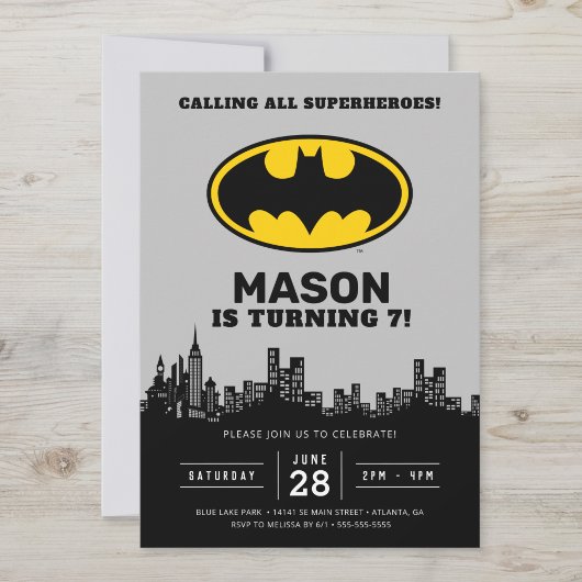 Batman - Gotham City | Invitation d'anniversaire