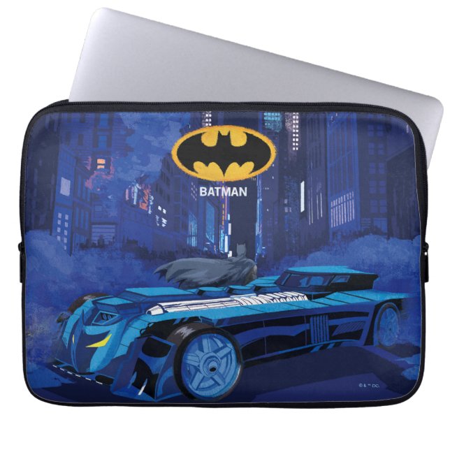 Batman Gotham City Night Patrol Laptop Sleeve (Voorkant)
