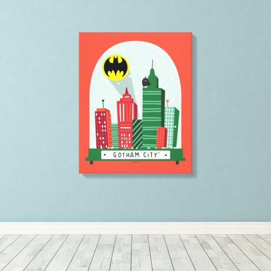 Batman Gotham City™ SneeuwWereldbol Grafisch Canvas Afdruk (Insitu (Houten vloer))