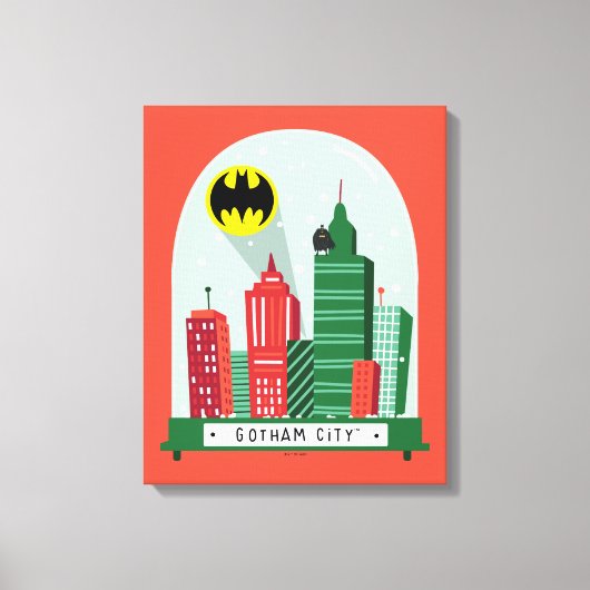 Batman Gotham City™ SneeuwWereldbol Grafisch Canvas Afdruk (Voorkant)
