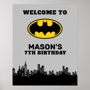 Batman - Gotham City Super Hero Birthday Sign Poster