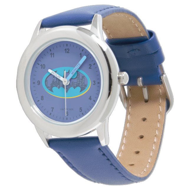 Batman | Gotham City Symbool Horloge (Gekanteld)