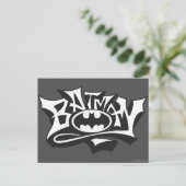 Batman | Graffiti Name Logo Briefkaart (Staand voorkant)
