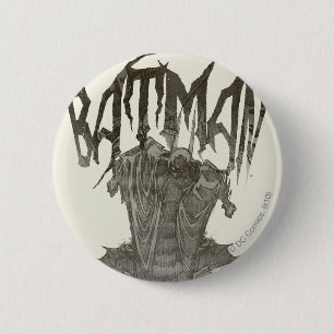 Batman Grafisch Novel Pencil Schets Beige Logo Ronde Button 5,7 Cm