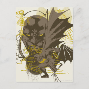 Batman Grunge Portret Briefkaart