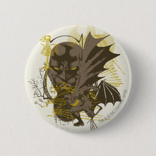 Batman Grunge Portret Ronde Button 5,7 Cm