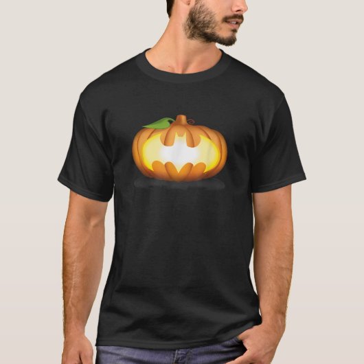 Batman Halloween Pumpkin Logo   T-shirt (Voorkant)